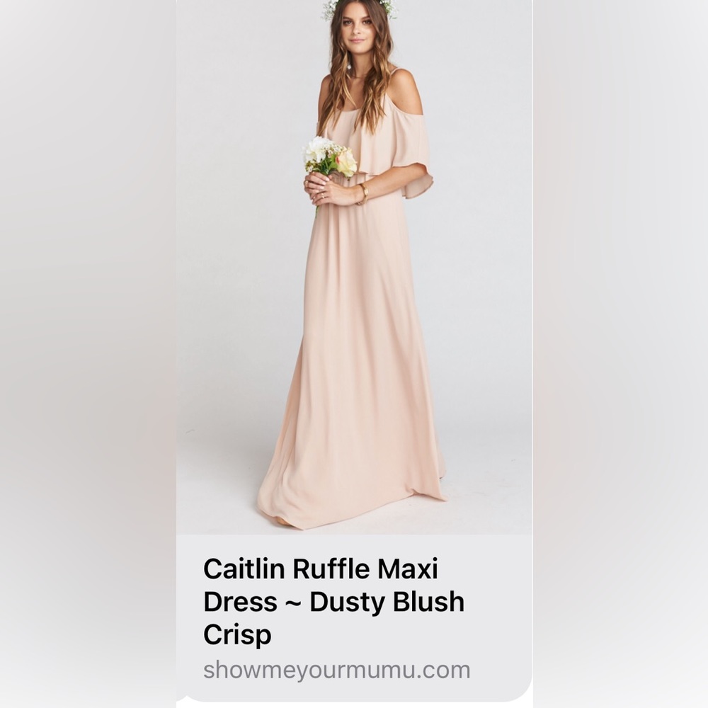 Show Me Your MuMu bridesmaid dress - Caitlyn Maxi in dusty blush - medium
